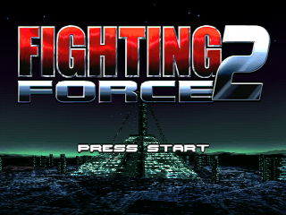 Fighting Force 2 title screen for Playstation